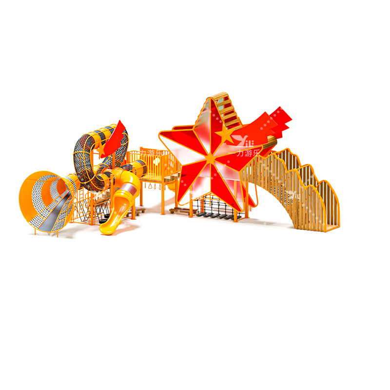 红军冲锋号转角组合滑梯